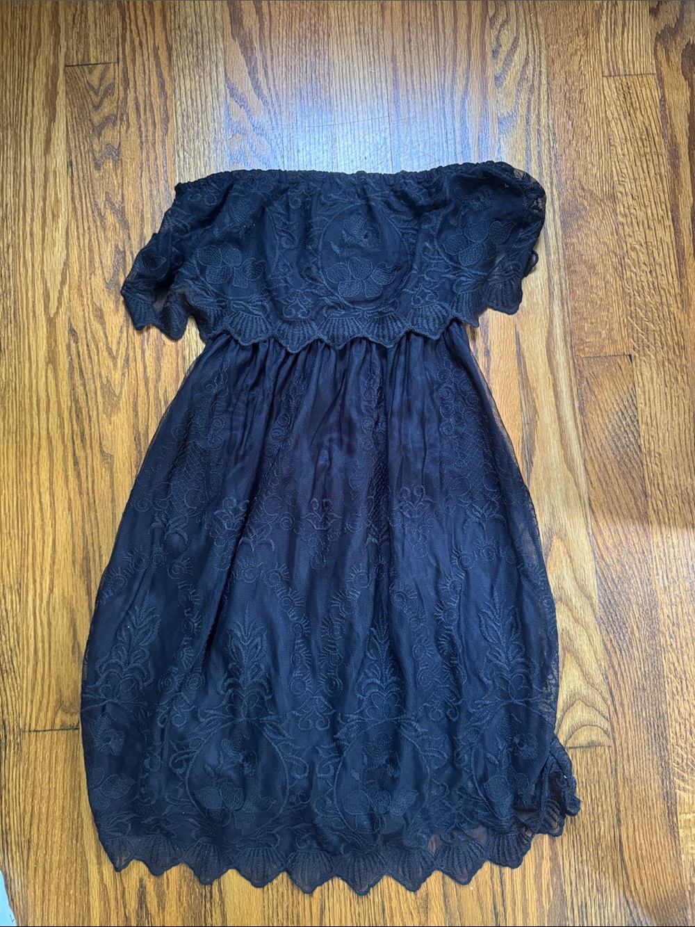 Express Girls Black Lace Off-Shoulder Party Dress